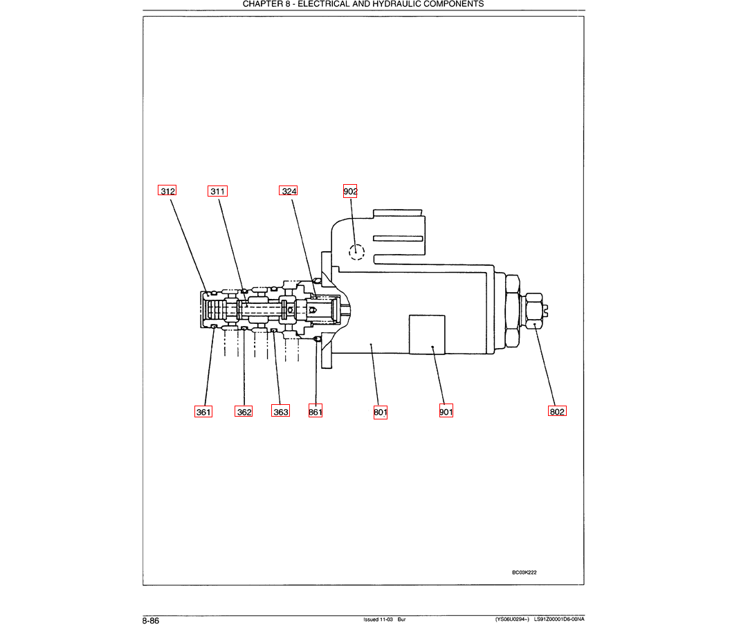 07-037 VALVE ASSEMBLY, SOLENOID P/N YN35V00020F1-Kobelco SK480LC-6E SK480-6S SK480LC-6 SK450-6 Excavator Parts Number Electronic Catalog EPC Manuals