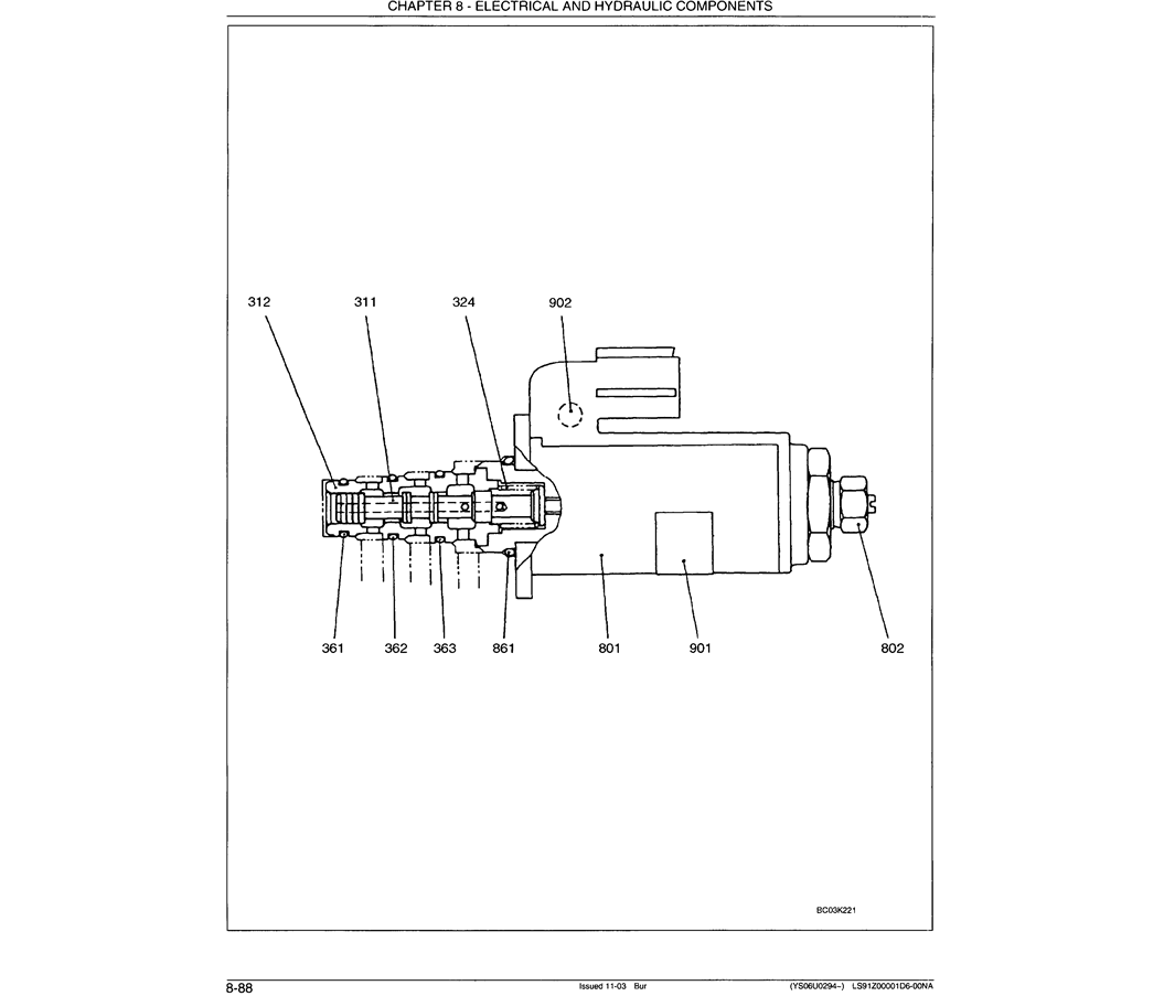 07-038 VALVE ASSEMBLY, SOLENOID P/N YN35V0002F1-Kobelco SK480LC-6E SK480-6S SK480LC-6 SK450-6 Excavator Parts Number Electronic Catalog EPC Manuals