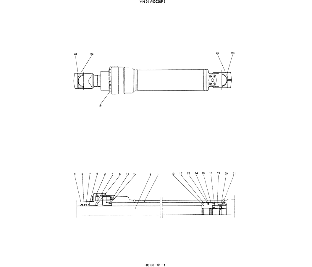 07-040CYLINDER ASSY, JIB-Kobelco SK200-3 SK200LC-5 SK200 Excavator Parts Number Electronic Catalog EPC Manuals