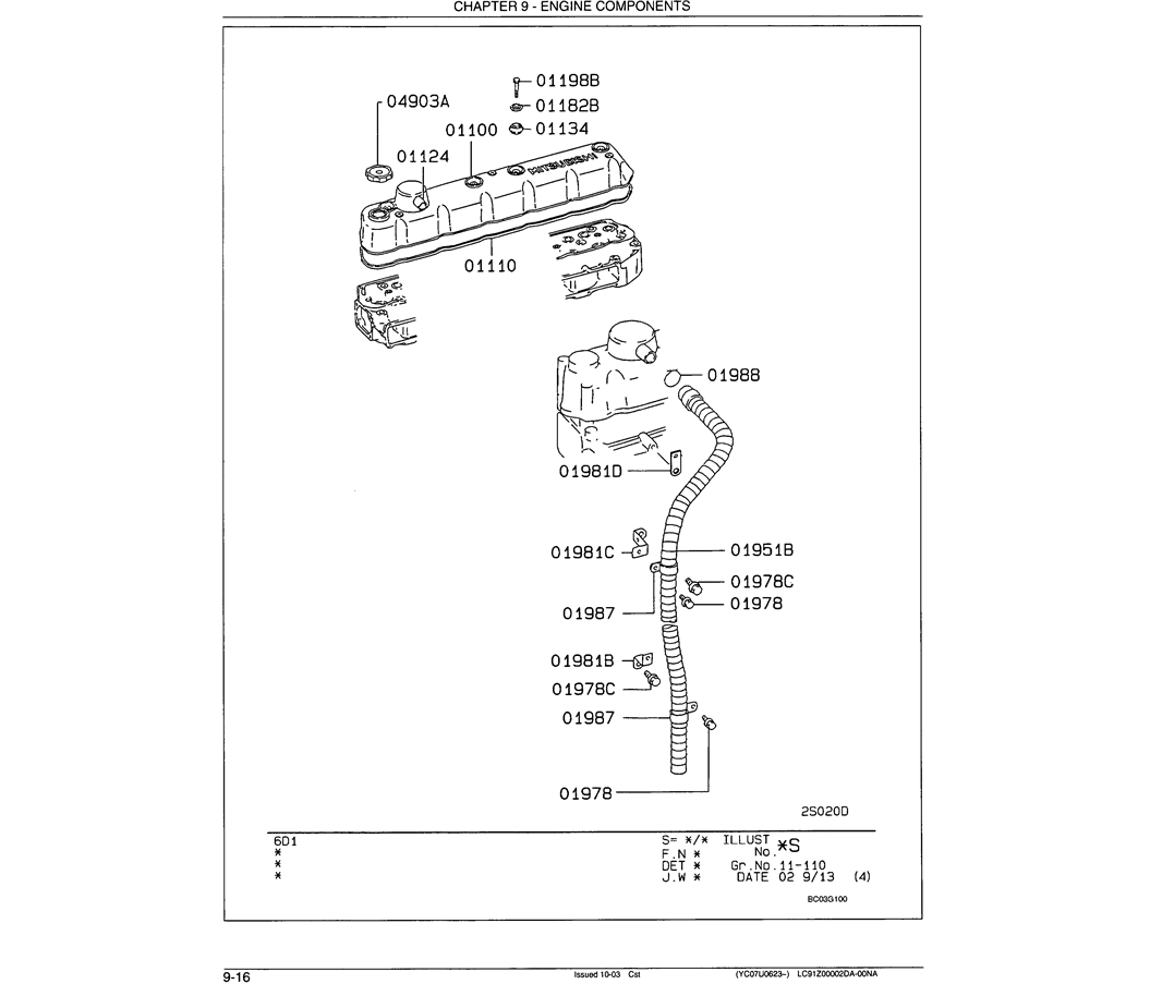 08-006 ROCKER COVER AND BREATHER-SK330LC-6E SK330-6E SK350LC-6E Kobelco Excavator Parts Number Electronic Catalog EPC Manuals