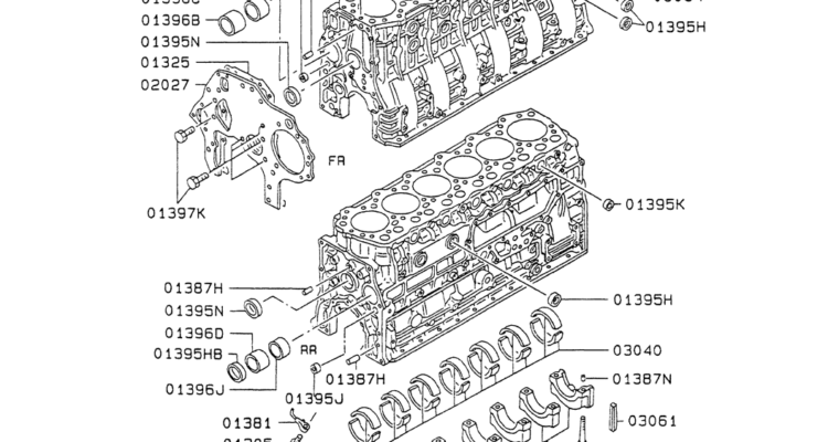 08 008CYLINDER BLOCK Mitsubishi 6D34 Engine
