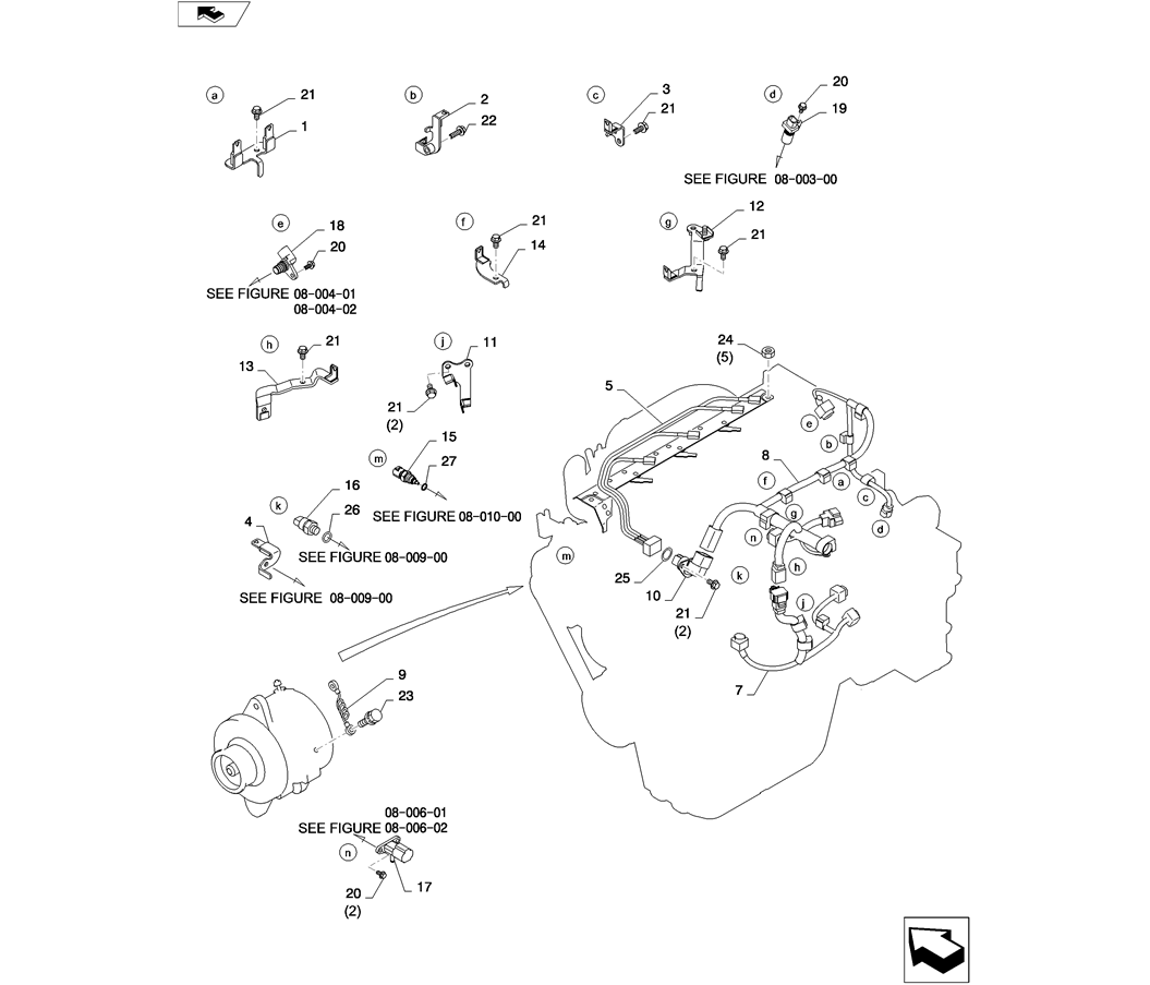 08-012(01)ELECTRICAL PARTS (ENGINE) HINO J05E-SK235SR-2 SK235SRLC-2 SK235SR Kobelco Excavator Parts Number Electronic Catalog EPC Manuals