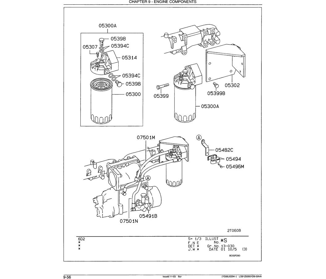 08-019 FUEL FILTER AND HOSE-Kobelco SK480LC-6E SK480-6S SK480LC-6 SK450-6 Excavator Parts Number Electronic Catalog EPC Manuals