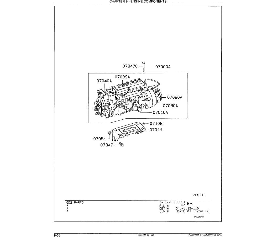 08-020(01) FUEL INJECTION PUMP GENERAL-Kobelco SK480LC-6E SK480-6S SK480LC-6 SK450-6 Excavator Parts Number Electronic Catalog EPC Manuals