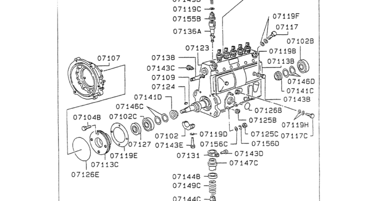 08 021INJECTION PUMP Mitsubishi 6D34 Engine