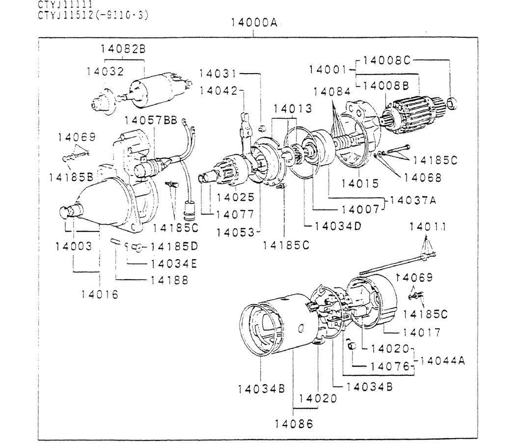 13-035(04) STARTER-Kobelco SK220LC-3 SK250LC SK220-3 Excavator Parts Number Electronic Catalog EPC Manuals