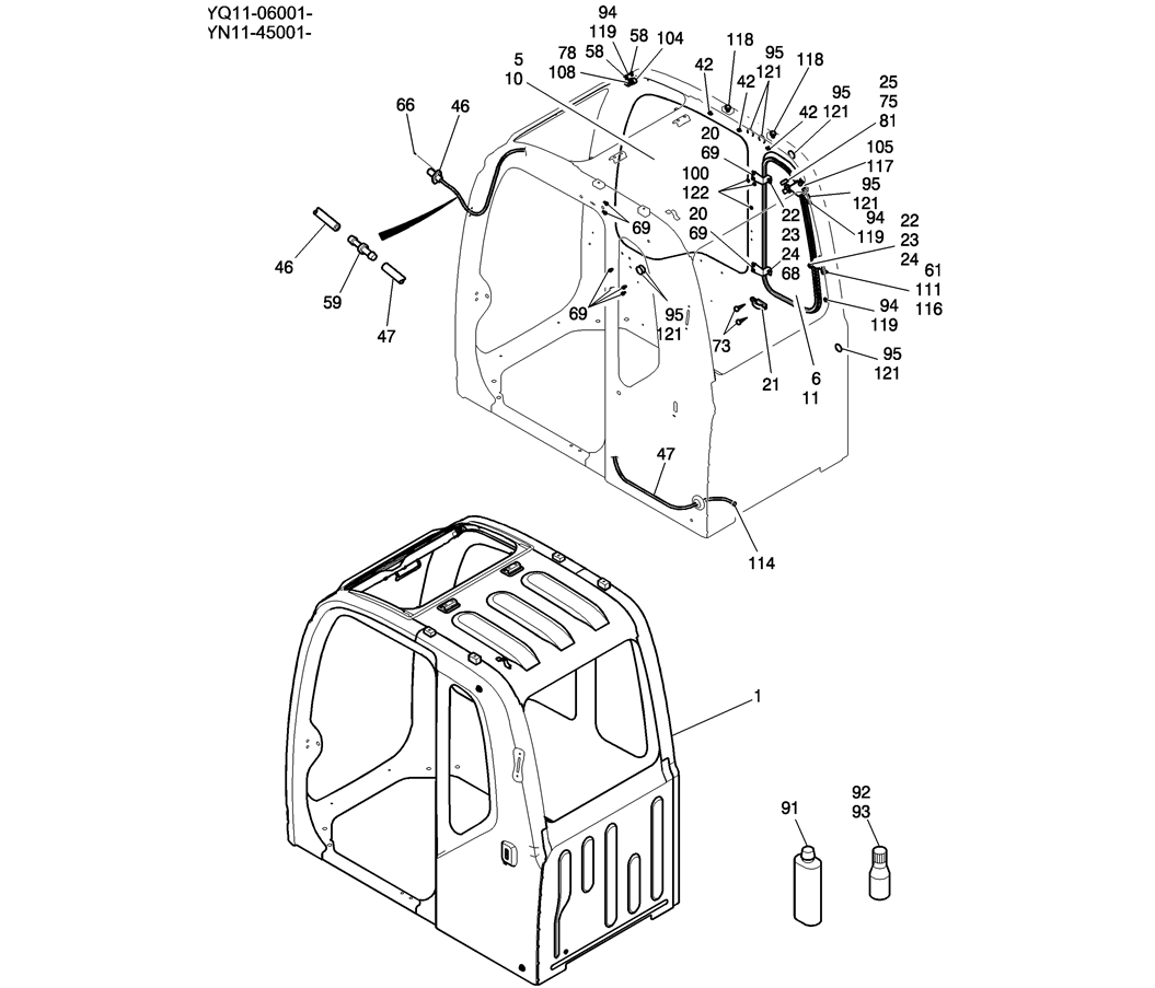 180-01-3 CAB ASSY-Kobelco SK200-8 SK210LC-8 SK210D-8 Excavator Parts Number Electronic Catalog EPC Manuals