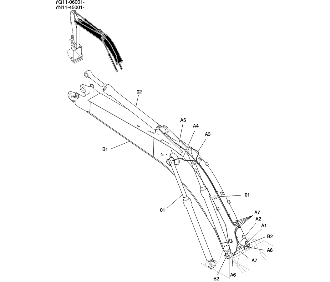 450-02-1 BOOM GROUP (HD)-Kobelco SK200-8 SK210LC-8 SK210D-8 Excavator Parts Number Electronic Catalog EPC Manuals