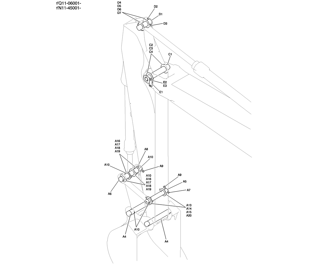 580-01-2 ARM GROUP, 2.94M-Kobelco SK200-8 SK210LC-8 SK210D-8 Excavator Parts Number Electronic Catalog EPC Manuals