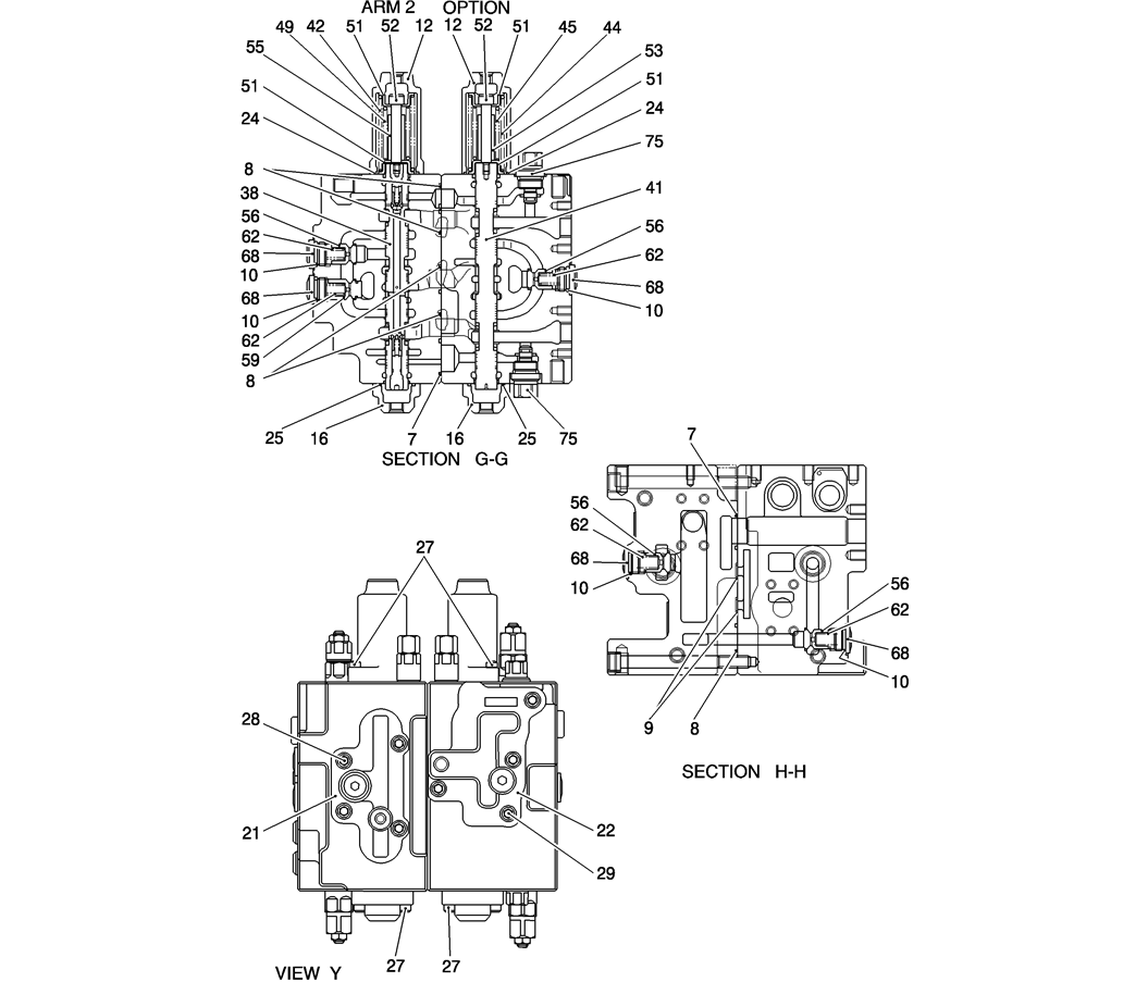 HC001-01-5 VALVE ASSY, CONTROL-Kobelco SK200-8 SK210LC-8 SK210D-8 Excavator Parts Number Electronic Catalog EPC Manuals