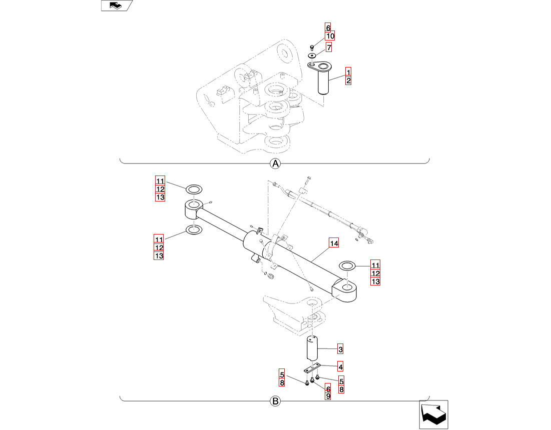 01-004(01) CYLINDER INSTALLATION-Kobelco SK80MSR SK80CS-2 SK80CS-1E SK80 Excavator Parts Number Electronic Catalog EPC Manuals