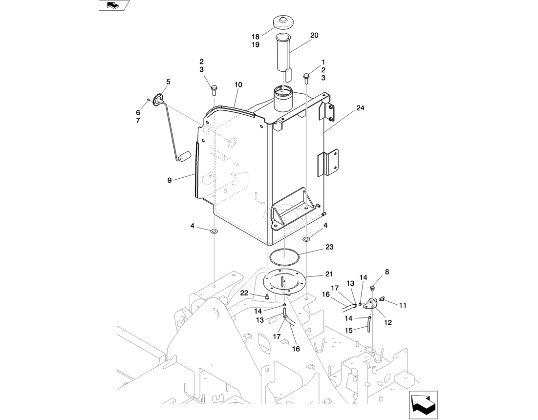 01-013(00) FUEL TANK INSTALLATION-Kobelco SK80MSR SK80CS-2 SK80CS-1E SK80 Excavator Parts Number Electronic Catalog EPC Manuals