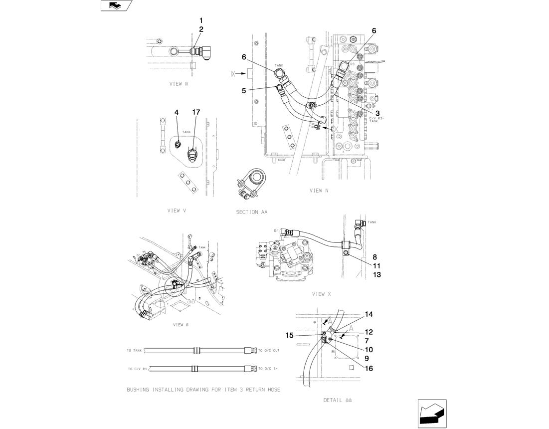 01-025(01) HYDRAULIC LINES, RETURN-Kobelco SK80MSR SK80CS-2 SK80CS-1E SK80 Excavator Parts Number Electronic Catalog EPC Manuals