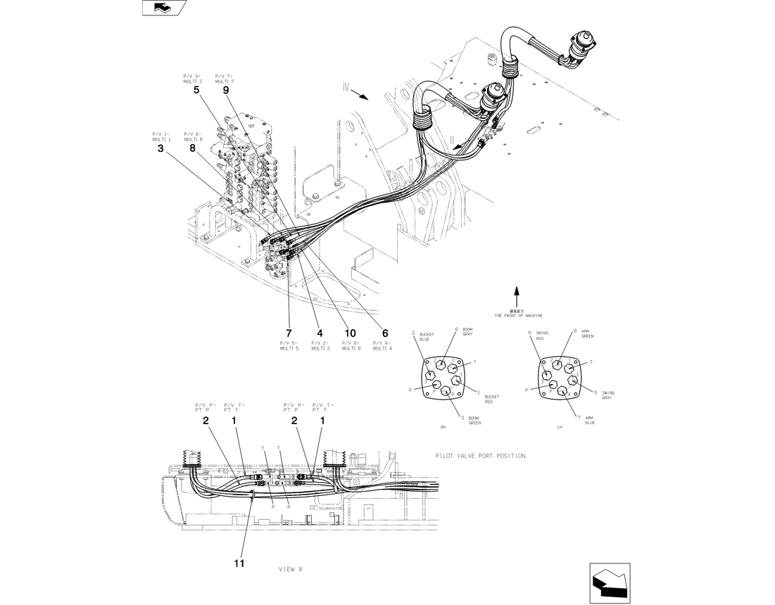 01-033(01) CONTROL LINES, REMOTE-Kobelco SK80MSR SK80CS-2 SK80CS-1E SK80 Excavator Parts Number Electronic Catalog EPC Manuals