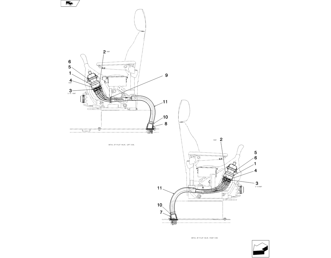 01-033(02) CONTROL LINES, REMOTE-Kobelco SK80MSR SK80CS-2 SK80CS-1E SK80 Excavator Parts Number Electronic Catalog EPC Manuals