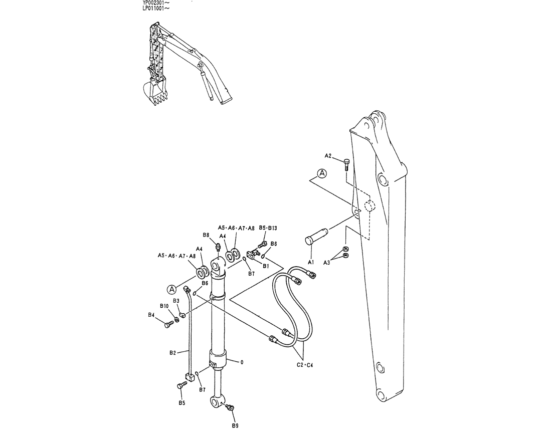 05-015 HYD LINES, ARM 3.0M-Kobelco SK120LC-5 SK120-V SK120LC-3 Excavator Parts Number Electronic Catalog EPC Manuals