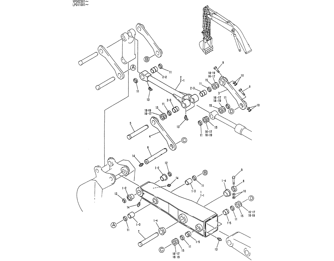 05-016 ARM ASSY, EXTENSION-Kobelco SK120LC-5 SK120-V SK120LC-3 Excavator Parts Number Electronic Catalog EPC Manuals