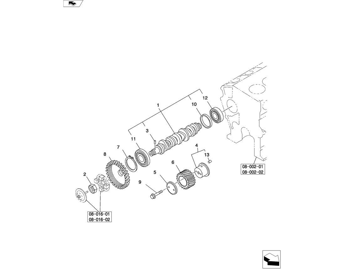 08-004(02) CAMSHAFT AND VALVE ISUZU 4LE2 ENGINE -Kobelco SK80MSR SK80CS-2 SK80CS-1E SK80 Excavator Parts Number Electronic Catalog EPC Manuals