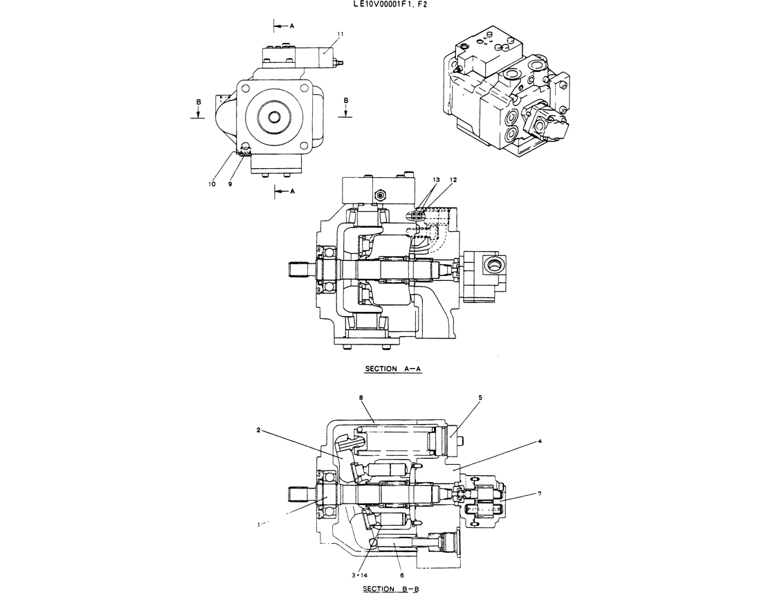 07-024 HYDRAULIC PUMP ASSEMBLY-Kobelco SK60-3 SK60-5 SK60 Excavator Parts Number Electronic Catalog EPC Manuals