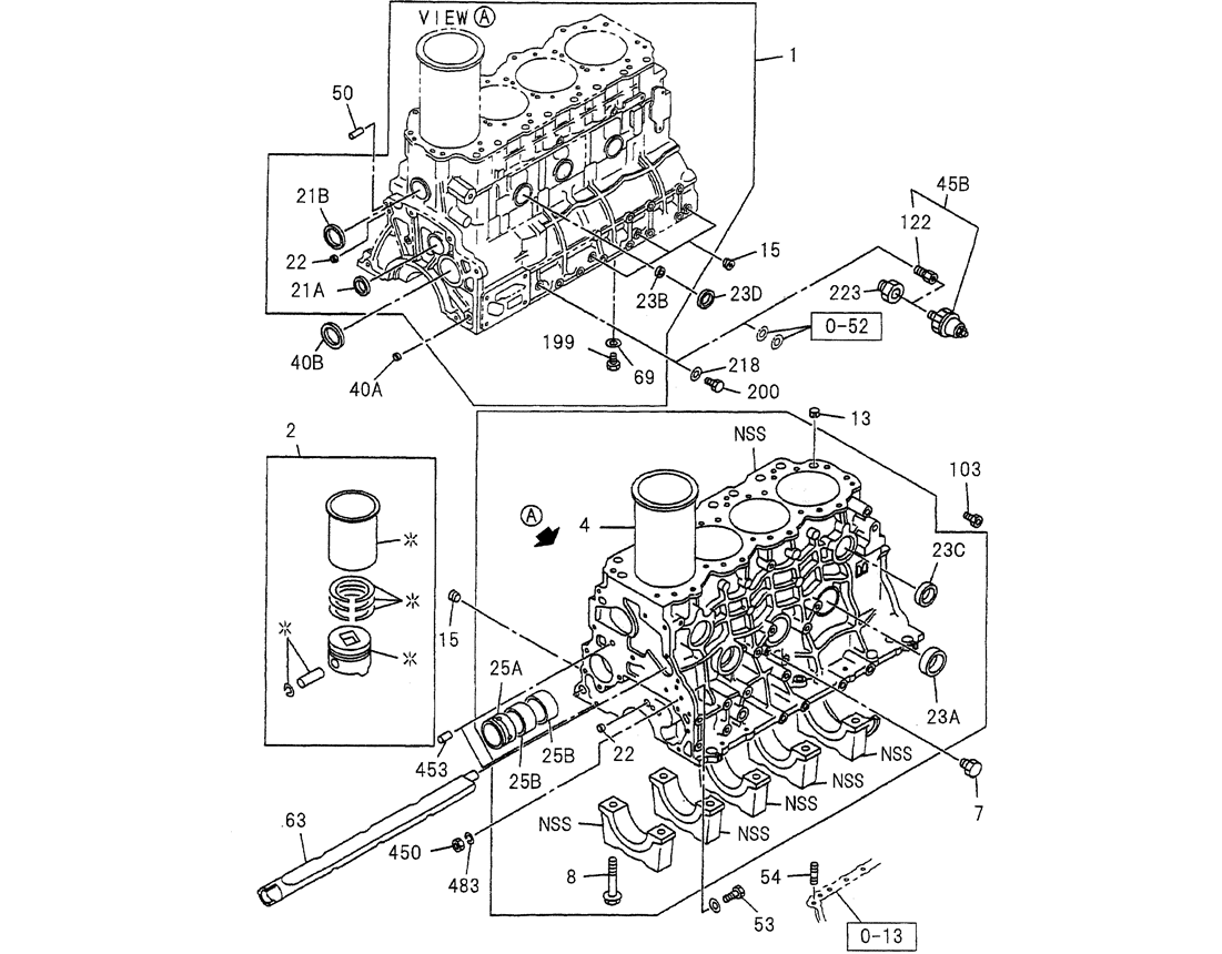 08-004 CYLINDER BLOCK ISUZU CC-4JG1 ENGINE -Kobelco SK70SR-1E SK70SR-2 SK70 Excavator Parts Number Electronic Catalog EPC Manuals