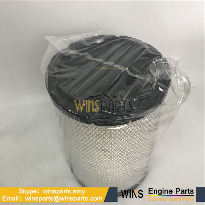 YN11P00072R100 YN11P00072S006 Air Filter ELEMENT Kobelco SK200-10 SK230-10 SK250-10 SK350-10 Excavator Parts 