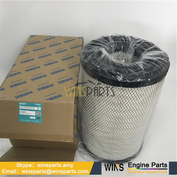 YN11P00072R100 YN11P00072S006 Air Filter ELEMENT Kobelco SK200-10 SK230-10 SK250-10 SK350-10 Excavator Parts 