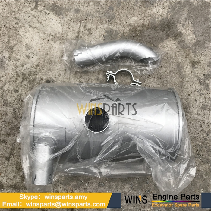 YT12P00003P1 YT12P00010P1 ENGINE MUFFLER Kobelco SK70SR SK80CS-1E SK80MSR New.Holland E70SR E80 Excavator Parts 