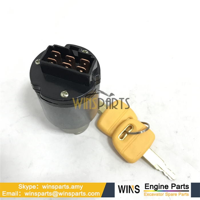 4448303 4250350 Ignition SWITCH START with Key Hitachi EX2500-5 EX300-2 EX300-3C EX300-5HHE EX310H-3C EX3500 EX350H-5HHE EX3600-5 EX5500 EX5500-5 EX60-2 EX60-3 EX60LCK-3 EX60T-2 EX60WD-2 EX700 HR320 HR420 HR420G-5 MX5015 RX2000-2 SCX500W SCX550 Excavator Parts