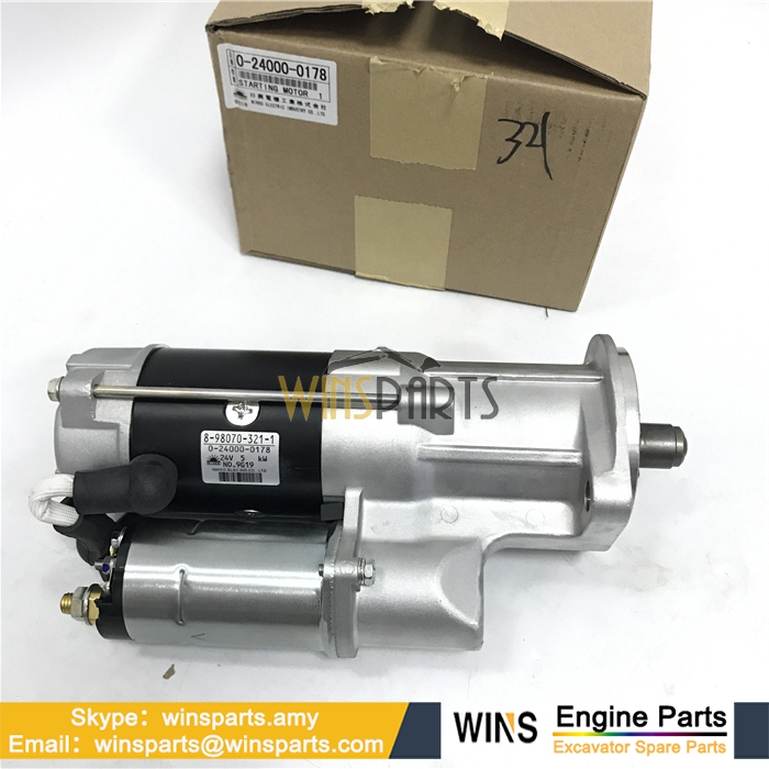 898001-9150 8-98001-915-0 8-98001915-0 8980019150 ISUZU 4HK1 ENGINE STARTER Hitachi ZX210K-3 ZX210L-3 ZX170W-3 ZX225US-3 ZX210W-3