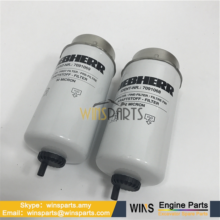 7091068 7091069 Liebherr Fuel Filter Water Filter