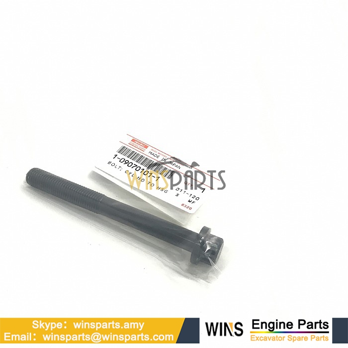 1-09070-101-1 109070-1011 1-09070-101-0 109070-1010 ISUZU 6BG1 4BG1 Cylinder Head Bolt HITACHI Excavator Spare Parts