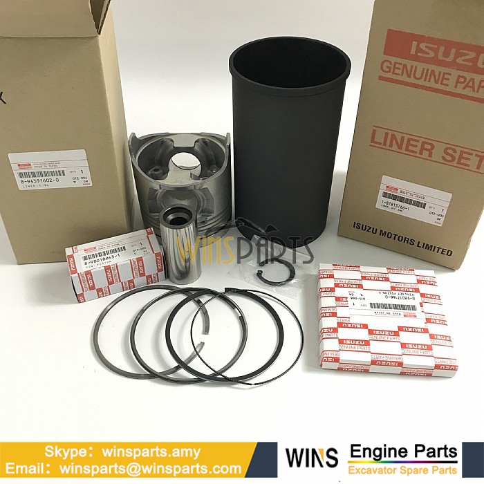 1-87812986-2 1878129861 1-87812987-2 1878129871 Hitachi Piston Liner Kit 4HK1 Engine Cylinder Liner Set Excavator Spare Parts (3)