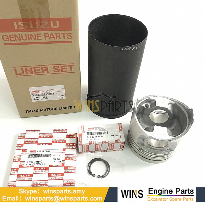 1878137661 1878129861 5878148620 5878148621 ISUZU 4HK1 Piston Liner Kit Cylinder Liner Set John Deere 220DW 225DLC Excavator Spare Parts