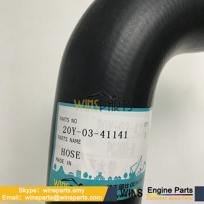 20y-03-41141 20Y0341141 Radiator Hose Upper Water Hose TUBE KOMATSU PC240LC-8 PC220LC-8 PC200-8 PC240-8 Excavator Spare Parts