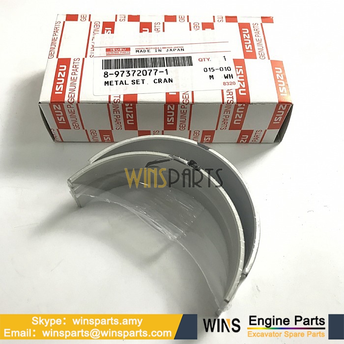 8-97372077-1 8973720771 ISUZU 4HK1 6HK1 CRANKSHAFT METAL SET STANDARD Main Bearing Hitachi ZX350K-5G ZX350L-3 ZX350LC-3 ZX350LC-3F Excavator Spare Parts