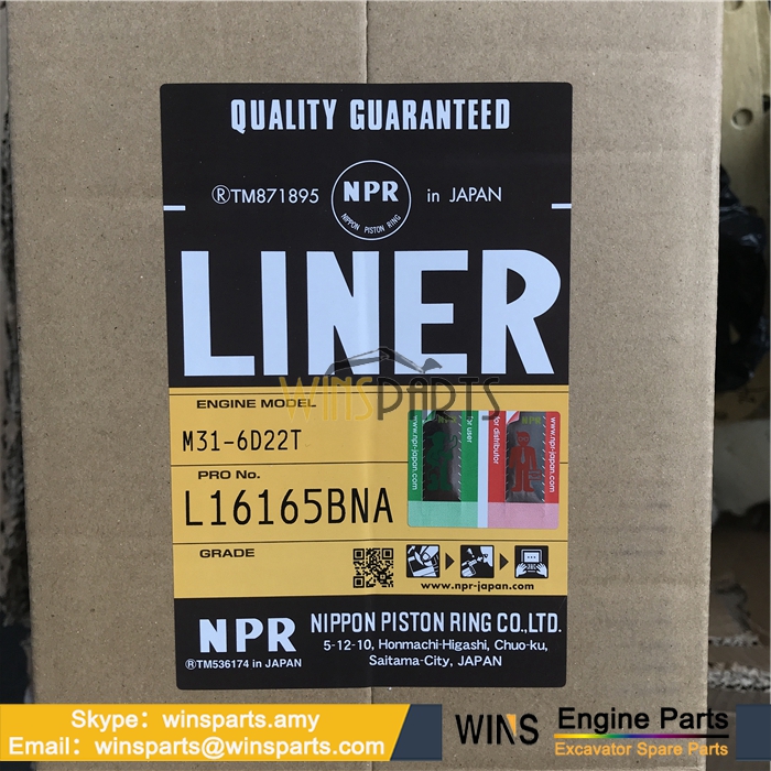 Japan NPR Misubishi 6d24 6D22 6D16 6D31 6D34 4D31 6D15 NPR PISTON RING SET NPR PISTON CYLINDER LINER Engine Spare Parts