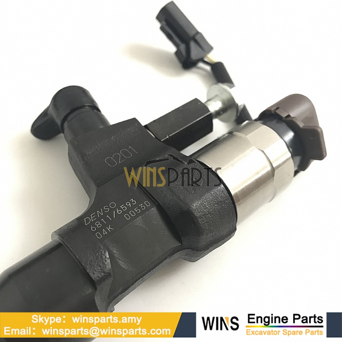 09500-6593 23670-E0010 239101430A VH23670E0010 VH23670E0400 DENSO HINO J08E J08C Diesel Common Rail Fuel Injector Kobelco SK350-8 Excavator Spare Parts 