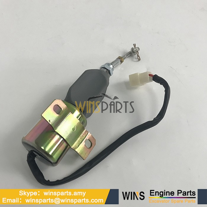 37V84A-56010 37V84A56010 YUCHAI YC Engine Fuel Shutdown Solenoid 24v Fuel Shut Off  Stop Solenoid Valve