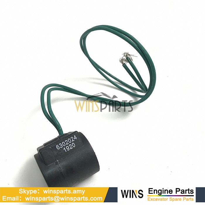 6302024 24V Solenoid Coil Solenoid valve coil Hitachi John Deere Excavator Spare Parts