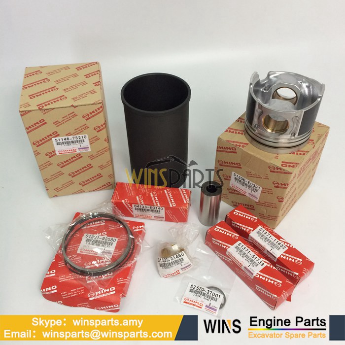 040130246A 040130245A 040130244A HINO J08E PISTON ASSY AND RING AND LINER KIT (1)