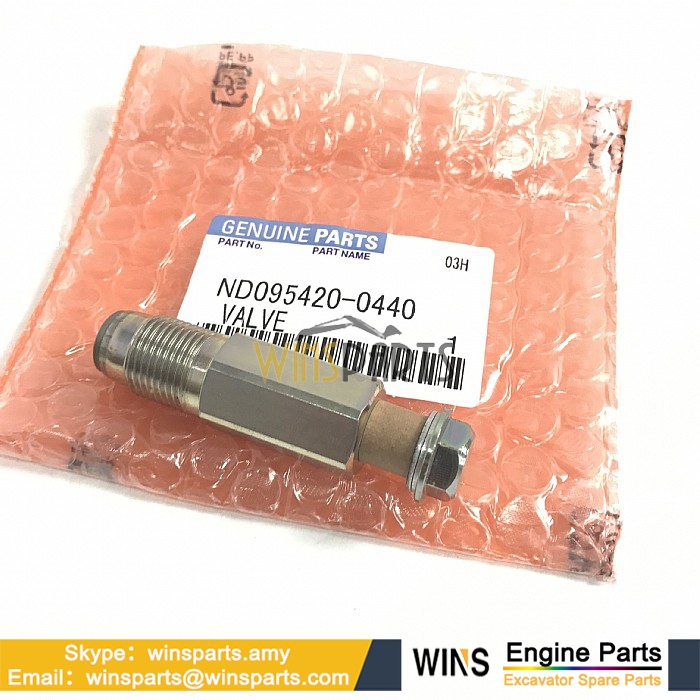 095420-0440 095420-0140 ND095420-0440 ND095420-0140 ENGINE Fuel Rail Pressure Relief Limiter Valve KOMATSU Excavator Spare Parts 