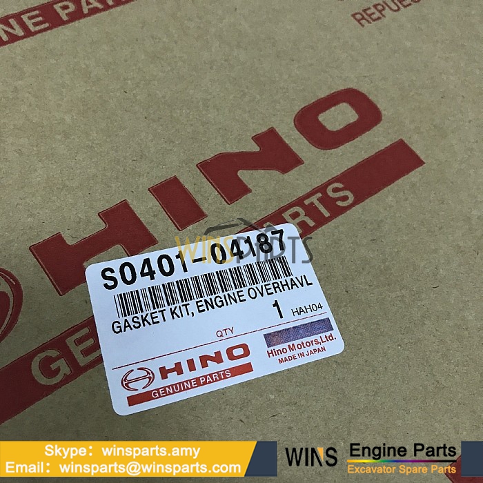 VHS040104187 S0401-04187 HINO J08E J08 Engine Overhaul Kits Full Gasket Case New Holland (3)