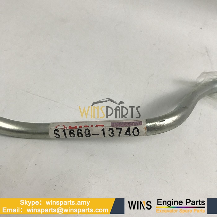 vhS166913740 S1669-13740 VH166913740A HINO J05E TURBOCHARGER OIL PIPE TUBE FOR New Holland Kobelco Excavator Parts 