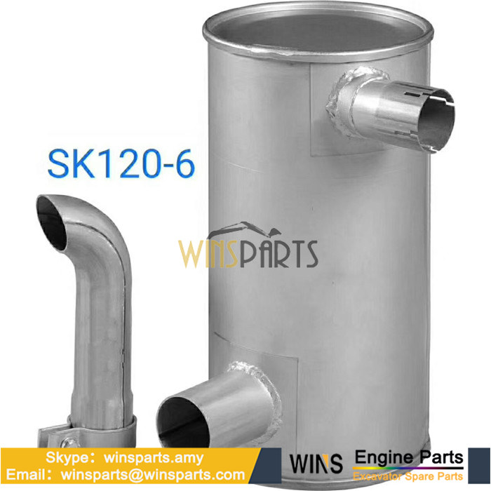 LP12P00003P2 LP12P00003P1 MUFFLER Kobelco SK120 SK120LC MARK V Excavator Spare Parts