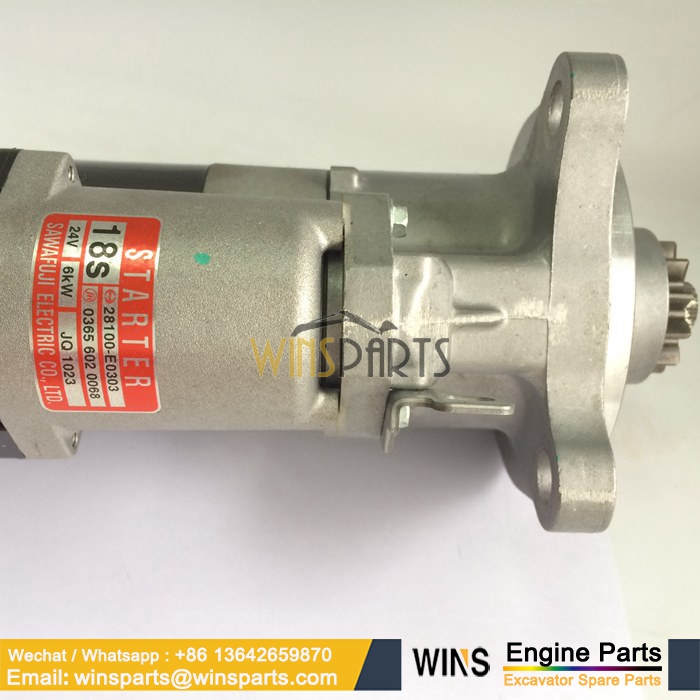 28100-E0303 28100-E0302 28100-E0301 28100-E0300 HINO P11C ENGINE STARTER MOTOR