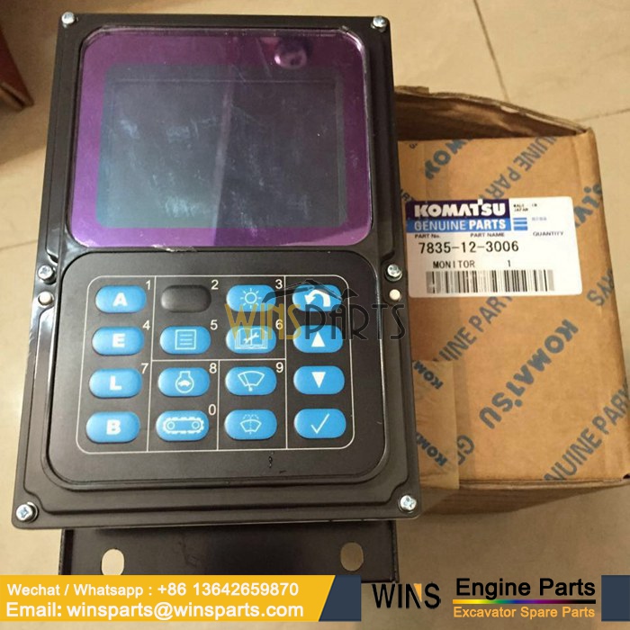 7835-12-3006 7835123006 KOMATSU Excavator MONITOR