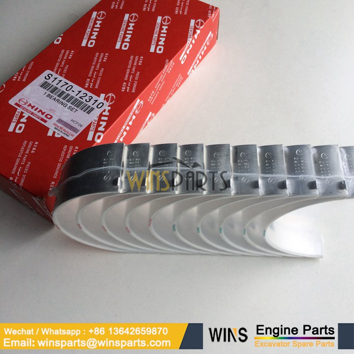 S1170-12310 S117012310 HINO J05E Crankshaft BEARING SET SK210DLC-8, SK215SRLC, SK235SRLC-2, SK235SR-2