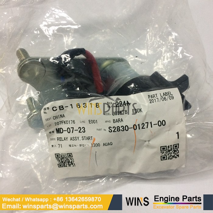 VH283001271A VHS283001271 S2830-01271 S283001271 283001271A HINO J05E J08E P11C ENGINE Start RELAY Kobelco (1)