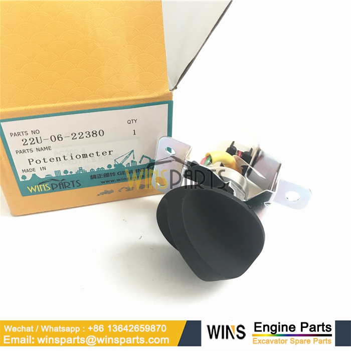 22U-06-22380 22U0622380 Throttle Regulation Fuel Dial Throttle Knob with Mounting Brackets komatsu (1)