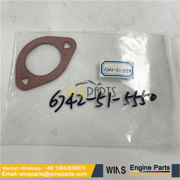 6743-51-5550 6742-01-1000 Cummins GASKET SEAL OIL SUCTION CONNECTION ENGINE OIL PAN KOMATSU (1)